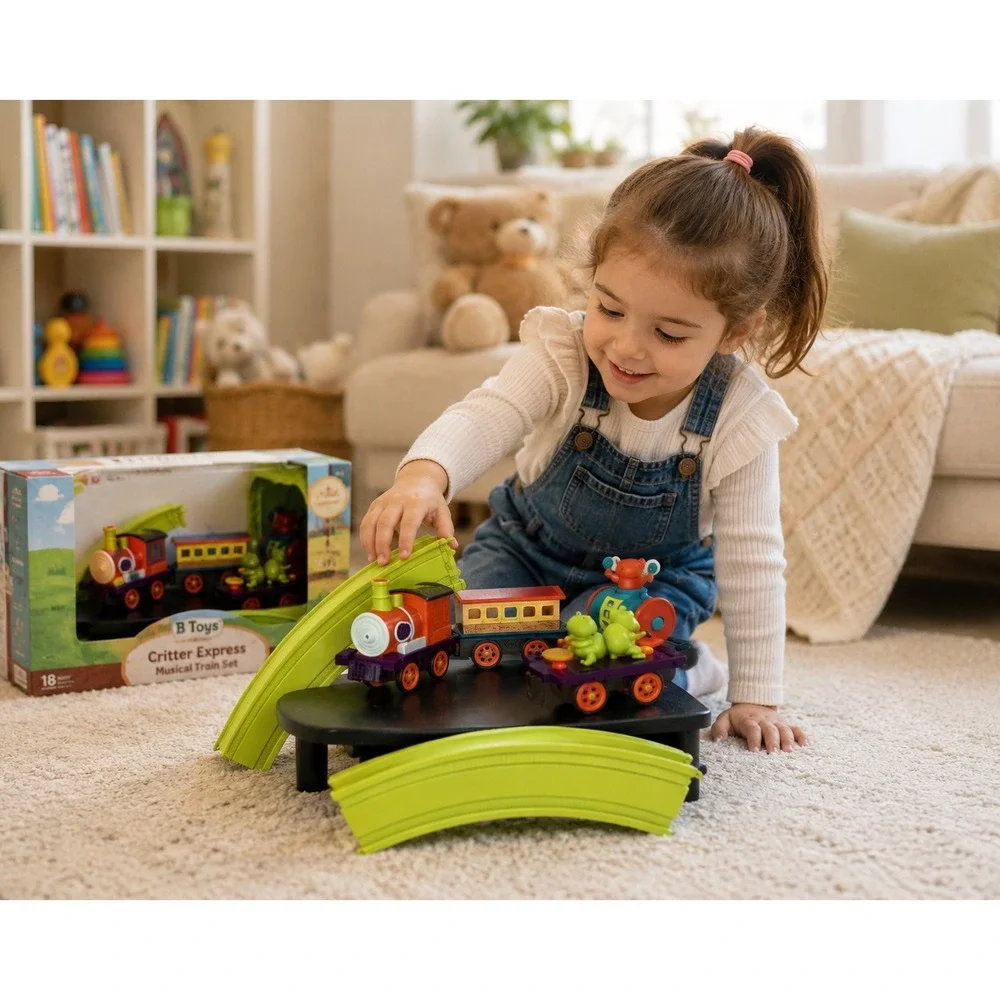 B Toys Critter Express Musical Train Lights Sounds Kids‎ Toy